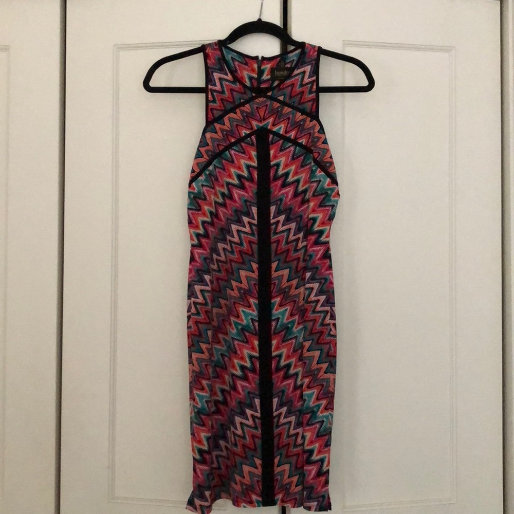 Geometric multi-colored dress
